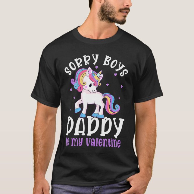 T-shirt Désolé Boys Daddy Is My Valentine Valentine's Day  (Devant)