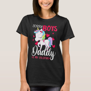 T-shirt Désolé Boys Daddy Is My Valentine Valentine's Day