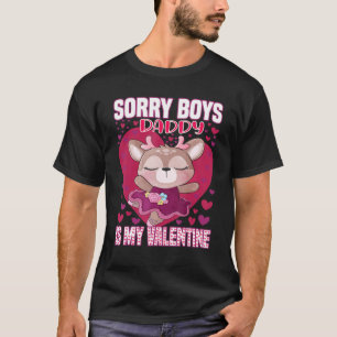 T-shirt Désolé Boys Papa Est Ma Saint Valentin Cute Baller