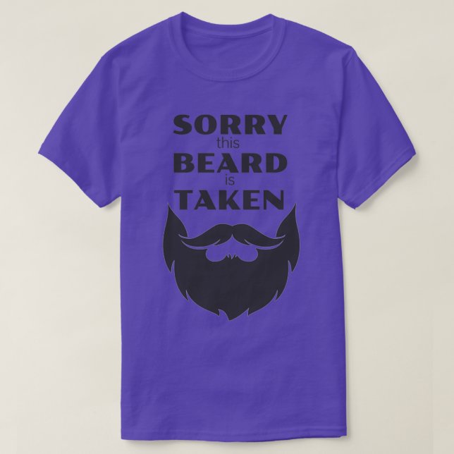 T-shirt Désolé cette barbe est prise 136 (Design devant)