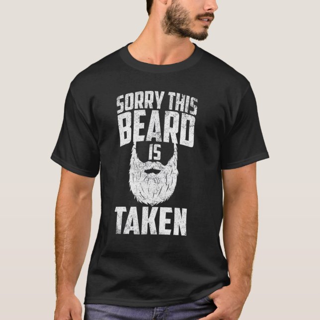 T-shirt Désolé Cette Barbe est Prise Chemise Saint-Valenti (Devant)