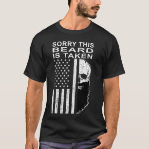 T-shirt Désolé Cette Barbe Est Prise Drapeau Américain Our