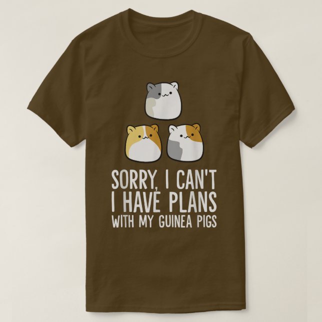 T-shirt Désolé de ne pas avoir de plans avec mes cochons d (Design devant)