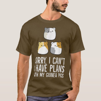 T-shirt Désolé de ne pas avoir de plans avec mes cochons d