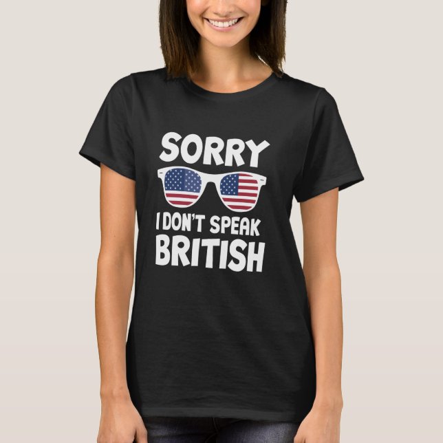 T-shirt Désolé de ne pas parler anglais (Devant)