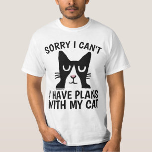 T-shirt DÉSOLÉ DE NE PAS POUVOIR AVOIR DE PLANS. Tuxedo CA