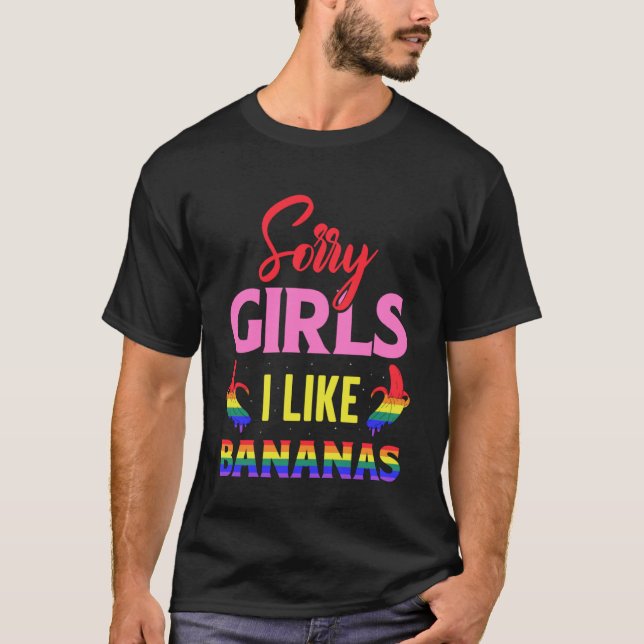 T-shirt Désolé Filles J'Aime Les Bananes (Devant)