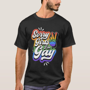T-shirt Désolé Girls I m Gay Peace Sign Main tendance Uniq