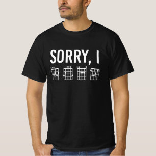 T-shirt Désolé IDGAF Funny Guitar Chords Humour de musique