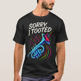 T-shirt Désolé j'ai péter - Trompette de jazz drôle