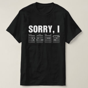 T-shirt Désolé, je DGAF drôle Message caché Chords de guit