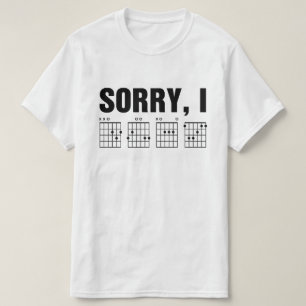 T-shirt Désolé, je DGAF drôle Message caché Chords de guit