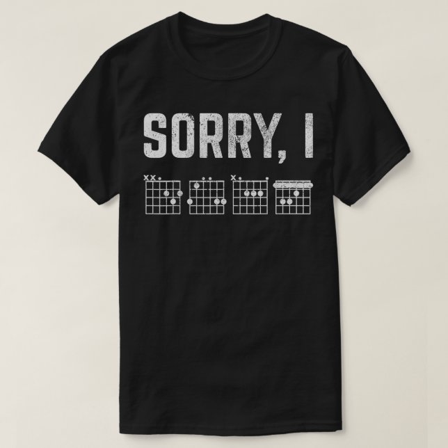 T-shirt Désolé, je DGAF Funny Hidden Message Chords de gui (Design devant)