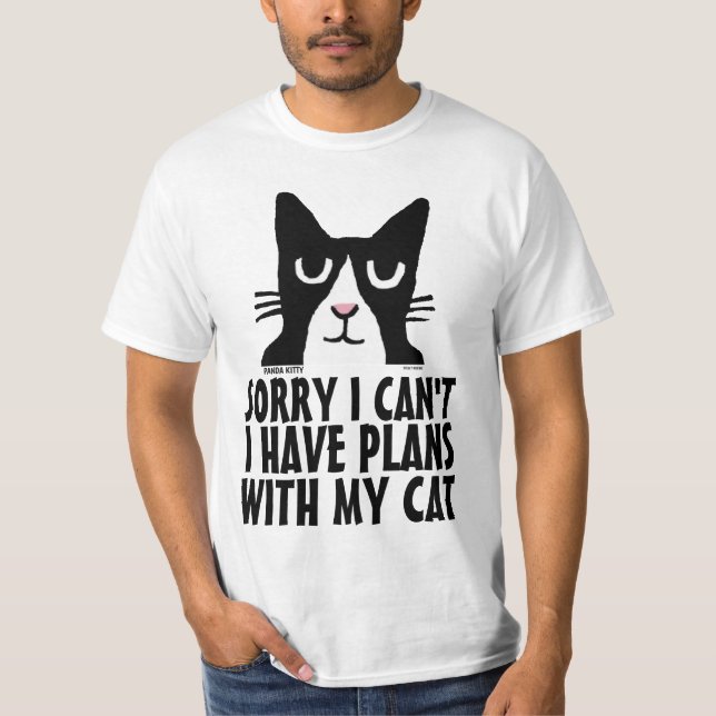 T-SHIRT DÉSOLÉ, JE NE PEUX PAS AVOIR DE PLANS AVEC MON CHA (Devant)