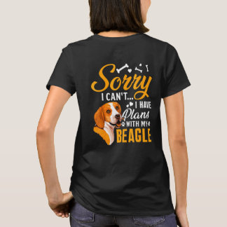 T-shirt Désolé je ne peux pas j'ai des plans avec mon chie