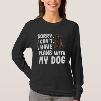 T-shirt Désolé je ne peux pas j'ai des plans avec mon eau