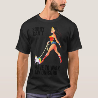 T-shirt Désolé, je ne peux pas, je dois promener ma licorn