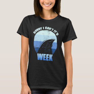 T-shirt Désolé Je Ne Peux Pas Sa Semaine Cadeau De Requin