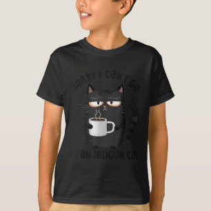 T-shirt Désolé je ne peux pas y aller je suis un chat d'in