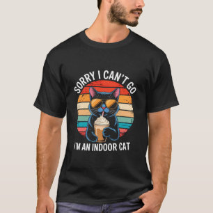 T-shirt Désolé je ne peux pas y aller je suis un chat d'in