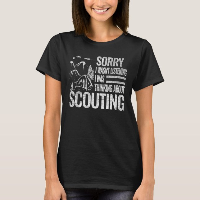 T-shirt Désolé je n'étais pas rétro scouting garçon de cam (Devant)