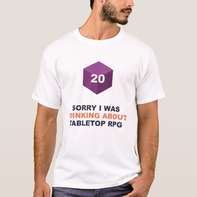 T-shirt Désolé, je pensais au JdR de table (Devant)