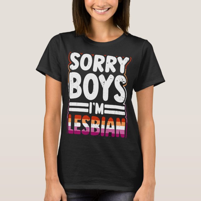 T-shirt Désolé les garçons Je suis Lesbian Pride Moth LGBT (Devant)