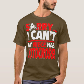 T-shirt Désolé Ma nièce a la motocross motocross
