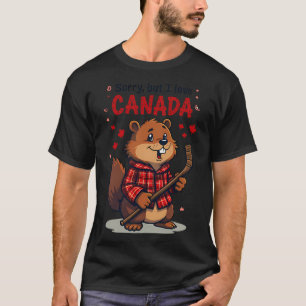 T-shirt Désolé mais j'aime Canada drôle castor hockey feui