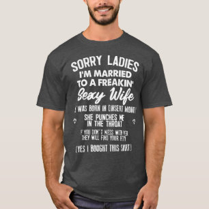 T-shirt Désolé, Mesdames Hus, Mème-Shirt humoristique