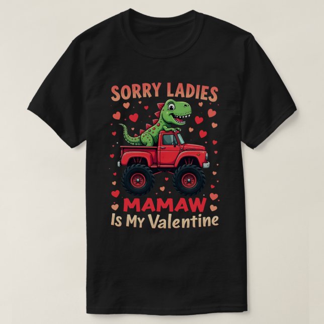 T-shirt Désolé Mesdames Mamaw Est Ma Saint-Valentin (Design devant)