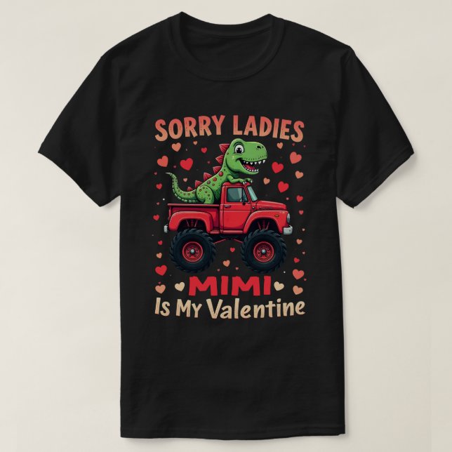 T-shirt Désolé Mesdames Mimi Est Ma Valentine (Design devant)