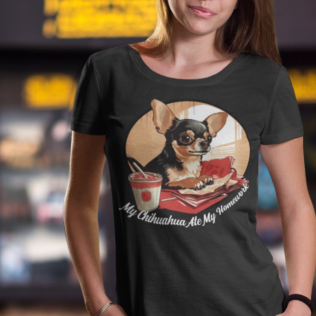 T-shirt Désolé, Mon Chihuahua A Mangé Ma Maison (Créateur téléchargé)