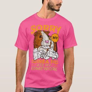 T-shirt Désolé Mon Cochon De Guinée A Mangé Ma Maison Pomm
