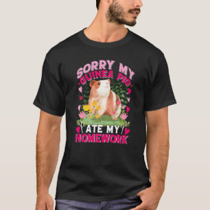 T-shirt Désolé, Mon Cochon De Guinée A Mangé Mes Devoirs C