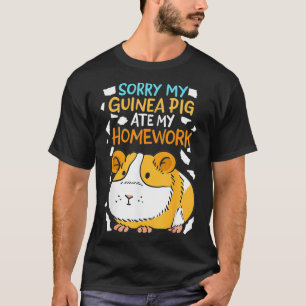 T-shirt Désolé Mon Cochon De Guinée A Mat Ma Maison _1