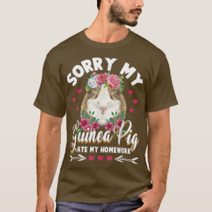 T-shirt Désolé Mon Cochon De Guinée A Mat Mon Travail Enfa