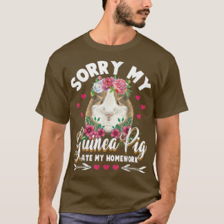 T-shirt Désolé Mon Cochon De Guinée A Mat Mon Travail Enfa