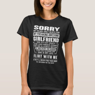 T-shirt Désolé Mon Coeur ne bat que pour mon Freaking Awes