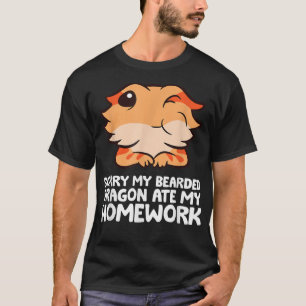 T-shirt Désolé, Mon Dragon Lourd A Mangé Mes Devoirs