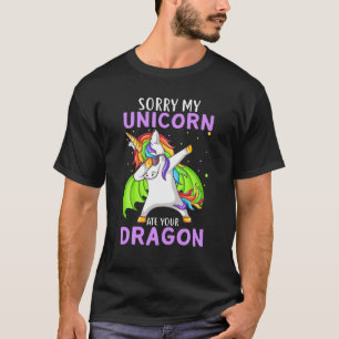 T-shirt Désolé Mon Unicorn A Mangé Votre Dragon Dabbing Un