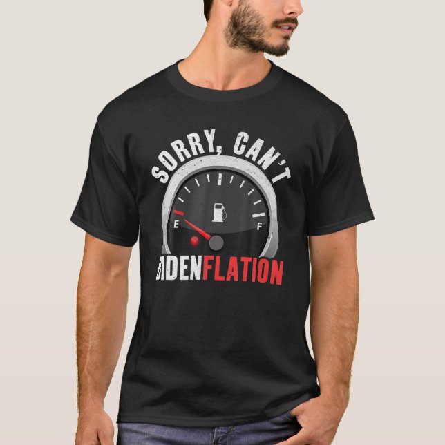 T-shirt Désolé, ne peut pas identifier l'inflation anti Jo (Devant)