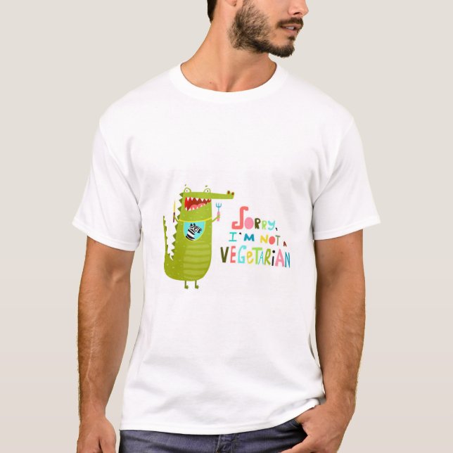T-shirt Désolé Non Végétarien (Devant)