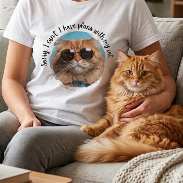 T-shirt Désolé Plans Avec Chat Chats Maman Création Origin (Créateur téléchargé)