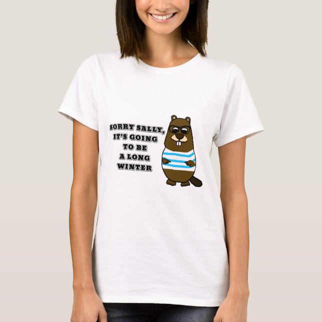 T-shirt Désolé Sally, long hiver (Devant)