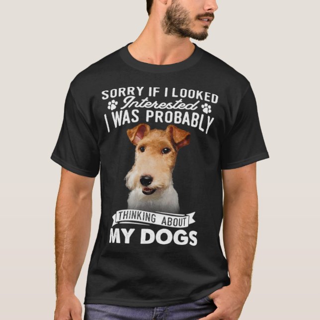 T-shirt Désolé Si J'Avais L'Air Intéressé De Penser Au Fil (Devant)