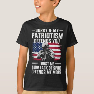 T-shirt Désolé si mon patriotisme vous offense Fl patrioti