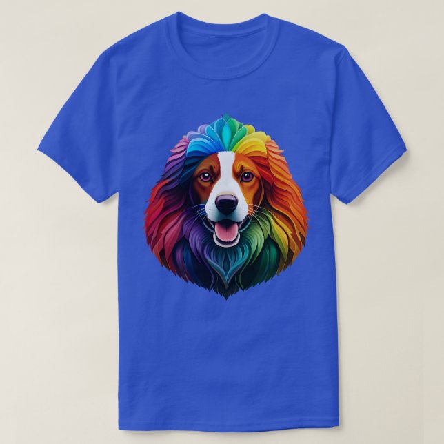 T-shirt désolé, tard, j'ai vu un chien (Design devant)
