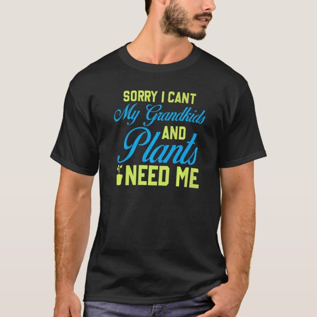 T-shirt Désolée je peux pas Mes petits-enfants et mes plan (Devant)