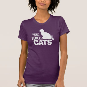 T-shirt DÉSOLÉS LES GARS J'AIME LES CHATS - BLANC -.png